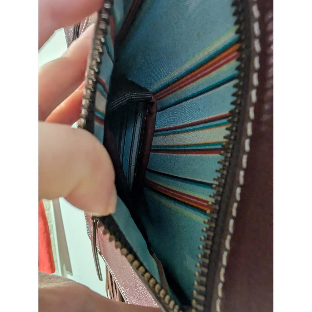 ARIAT Victoria Fringe Leather‎ Messenger Bag Conceal Carry Brown Leather Western - Picture 5 of 13